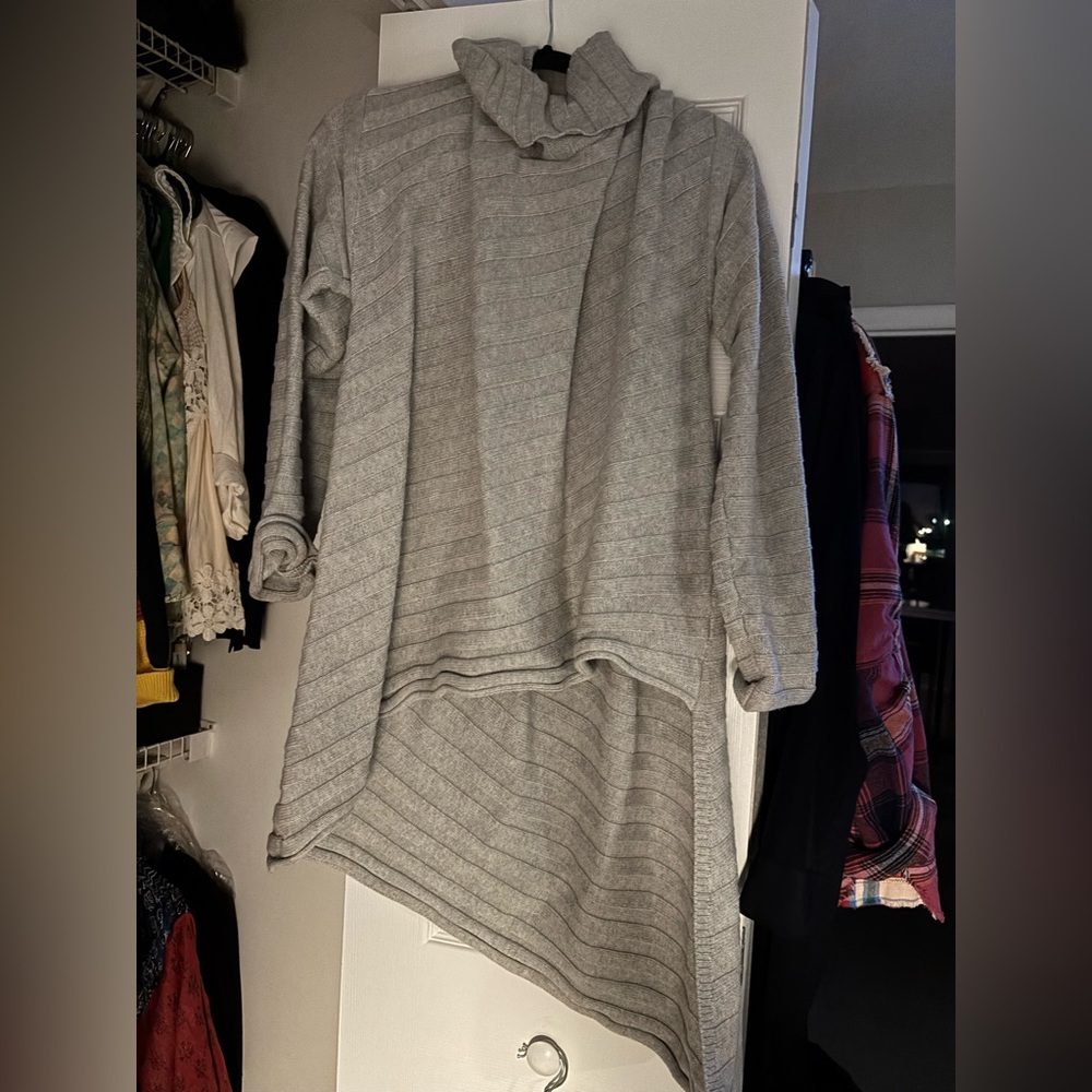 We The Free Light Gray Cowl Neck Sweater - Picture 6 of 6